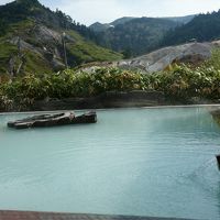 朝の貸切露天風呂