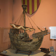 15世紀の船の模型