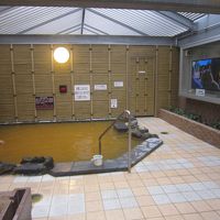 露天風呂は広くてすごく開放的