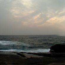 夕日を背景に。つなぎ撮り。