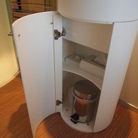 洗面台の下にゴミ箱などあり。