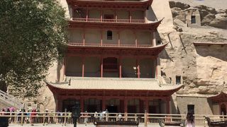 敦煌莫高窟　487石窟の壁画や仏像