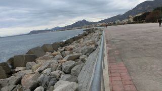 パレルモの市街からホテルまで海沿いに歩いて帰る時に見ました