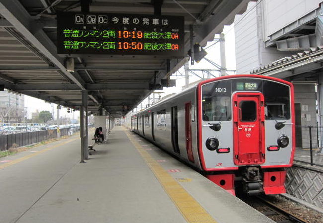 水前寺公園への乗り継ぎ駅