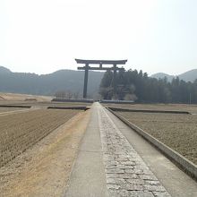 大鳥居に近づく