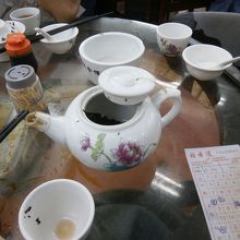 お湯お代りの合図です。