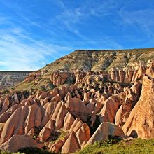 ハイキング道途中からのローズバレーの風景