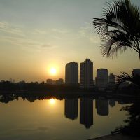 部屋から見た朝日