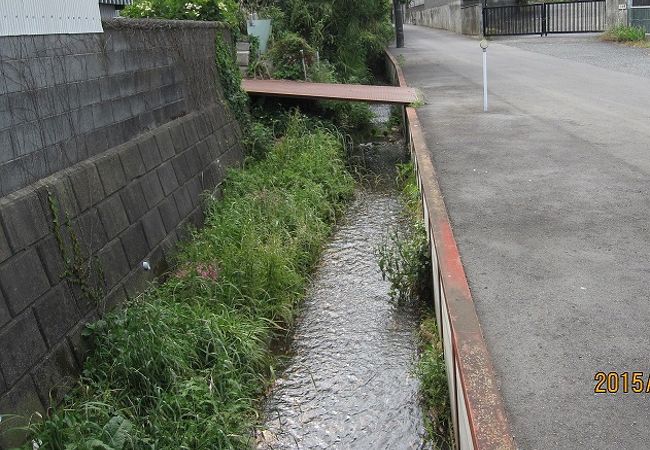 「道灌堀」ともよばれ、上杉館の空堀に水を引くための用水でしたが、実際は農業・生活用水の役割をはたしてきました。