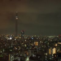 夜の窓からの眺め
