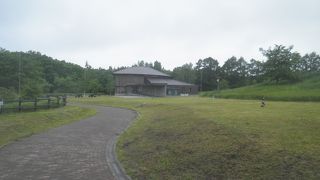 森林公園に面した交流館