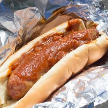 ホットドック　カレーソースが絶対オススメです。