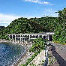 海側から見た惣郷川橋梁です。