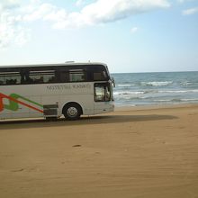 千里浜海水浴場で撮影