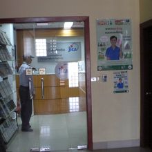ＪＩＣＡカンボジア事務所の入口の様子です。