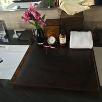 洗面所。アメニティーは歯ブラシ以外、一通り揃っていました。