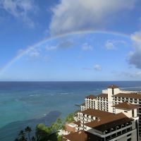 ラナイから見た「海にかかる虹」