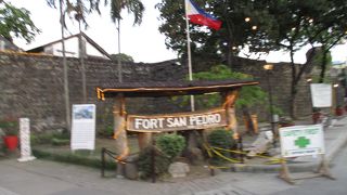 スペイン統治時代に出来たフィリピン最古の要塞で、セブ・シティからボホール島へ行く高速艇の乗り場（埠頭）のすぐそばにありました。