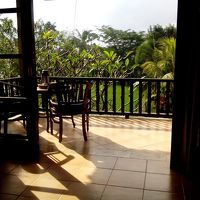 ベッドから見たテラス