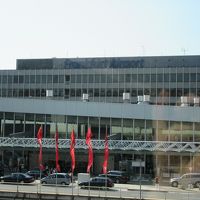 ロビーから空港が見えます。