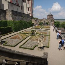 マリエンベルク要塞の一番奥に位置する庭園