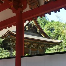 回廊から覗く本殿