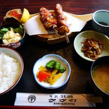 雉串焼き定食