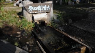 弥四郎小屋の脇に湧く湧水