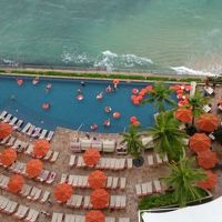 お部屋から…ホテルのプールを撮影！