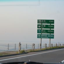 サービスエリアなどの案内