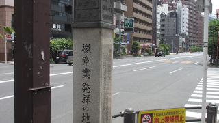 歩道橋の近くにあります