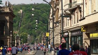 マラソン大会の応援しました