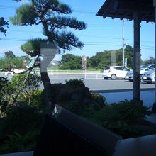 座った席から見た風景