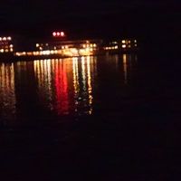 正面の島　ホテル中の島の夜景　外から見るのが一番かな