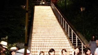 湯畑のキャンドルイベント“夢の灯り”