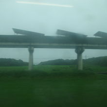 都農町エリアでのリニア線跡の様子