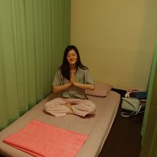 施術部屋（家族３人で4人用の部屋を使用）