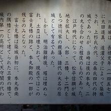 川越城跡の説明看板