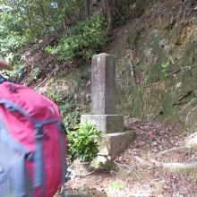 伏拝王子跡で語る、語り部の後ろ姿。