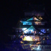 大阪城をスクリーンにした3D映像が見事
