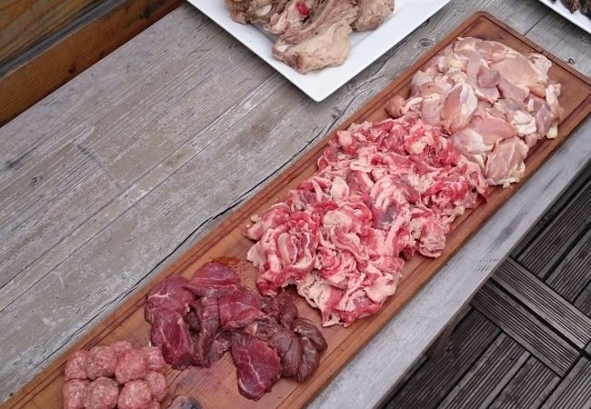 肉ばっかりのバーベキュー