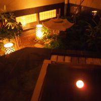 お部屋についていた露天風呂。キャンドルを浮かべて。