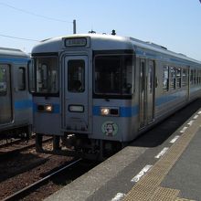 伊野駅にて。