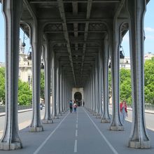 中央の歩道から見た柱列の光景