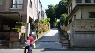 長い石畳を登ります