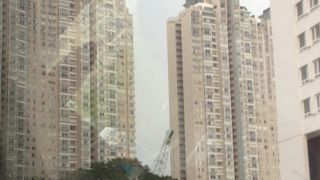 レストラン、旅行会社、スーパー等が立ち並ぶリトル東京な通り