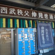 西武秩父駅前の土産物屋街