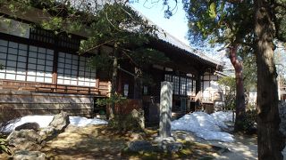 残雪と馬酔木の静かな庭。