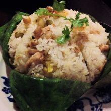 ハスの葉のおこわ