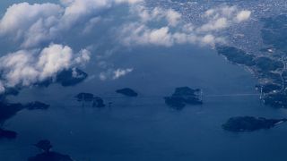 機上から見た瀬戸大橋